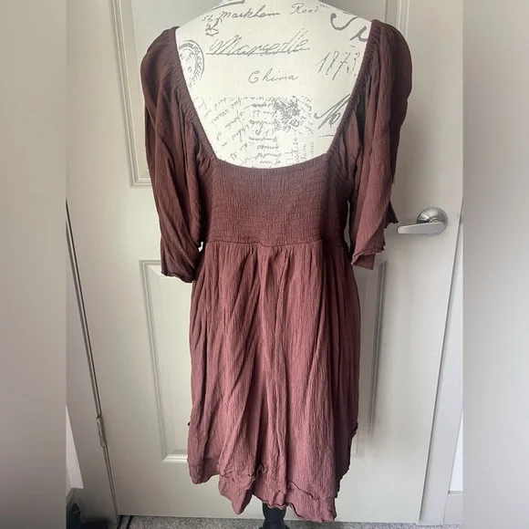 Shyanne Women's Embroidered Mesh Crinkle Mini Dress - Picture 9 of 11